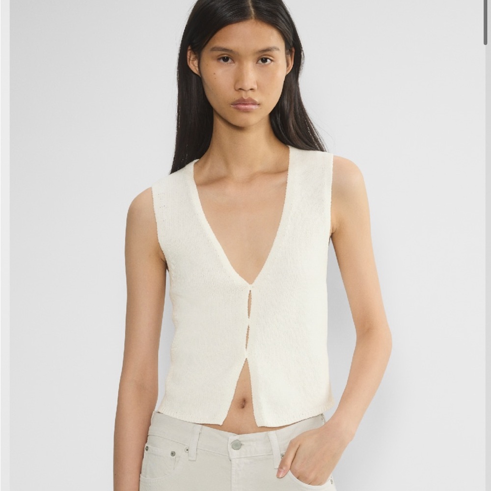 Aritzia Wilfred Basque Sweater Vest, Light Birch, M